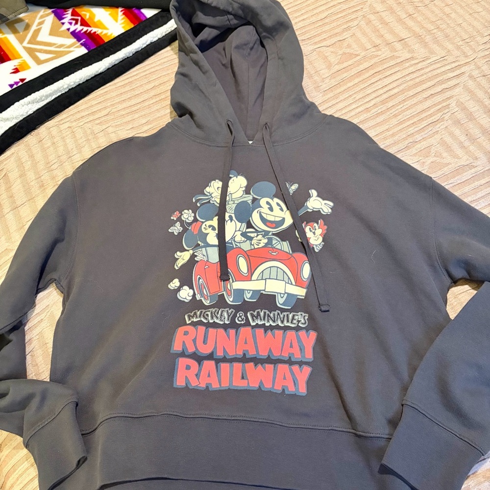 Mickey & Minnie's Runaway Railway Hoodie - Charcoal